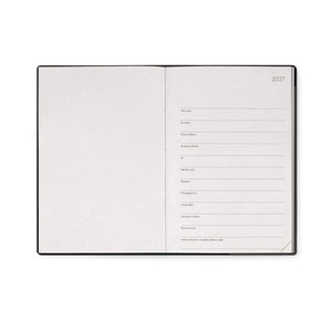 Legami - Agenda Semanal Mediana de 12 Meses con Cuaderno 2027 - Black Suit
