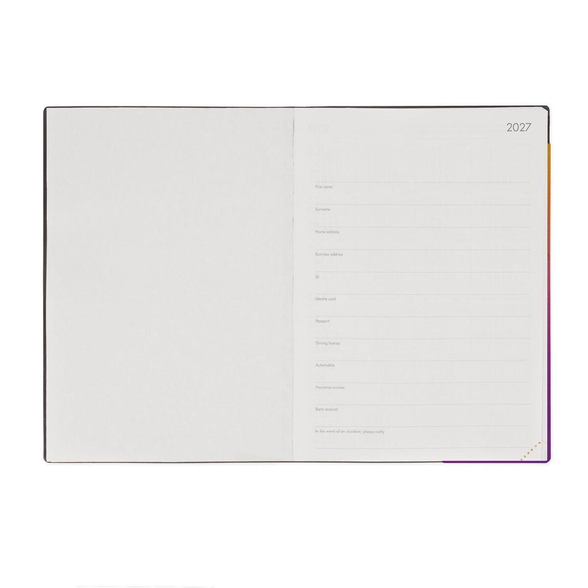 Legami - Agenda Diaria Grande de 12 Meses 2027 - Sunset Vibes