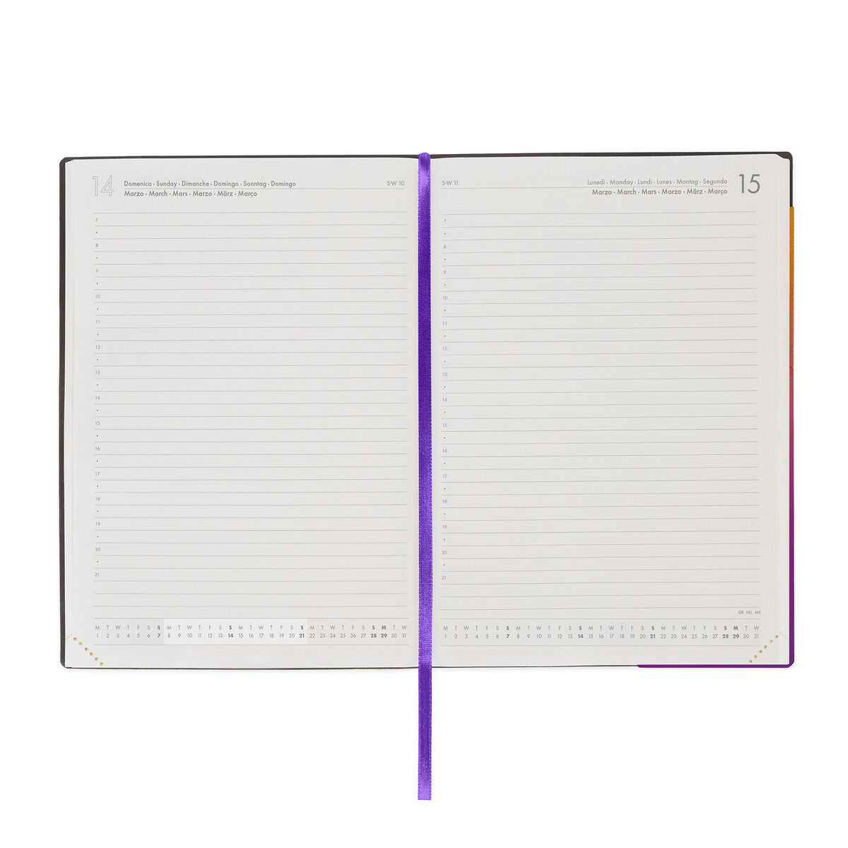 Legami - Agenda Diaria Grande de 12 Meses 2027 - Sunset Vibes