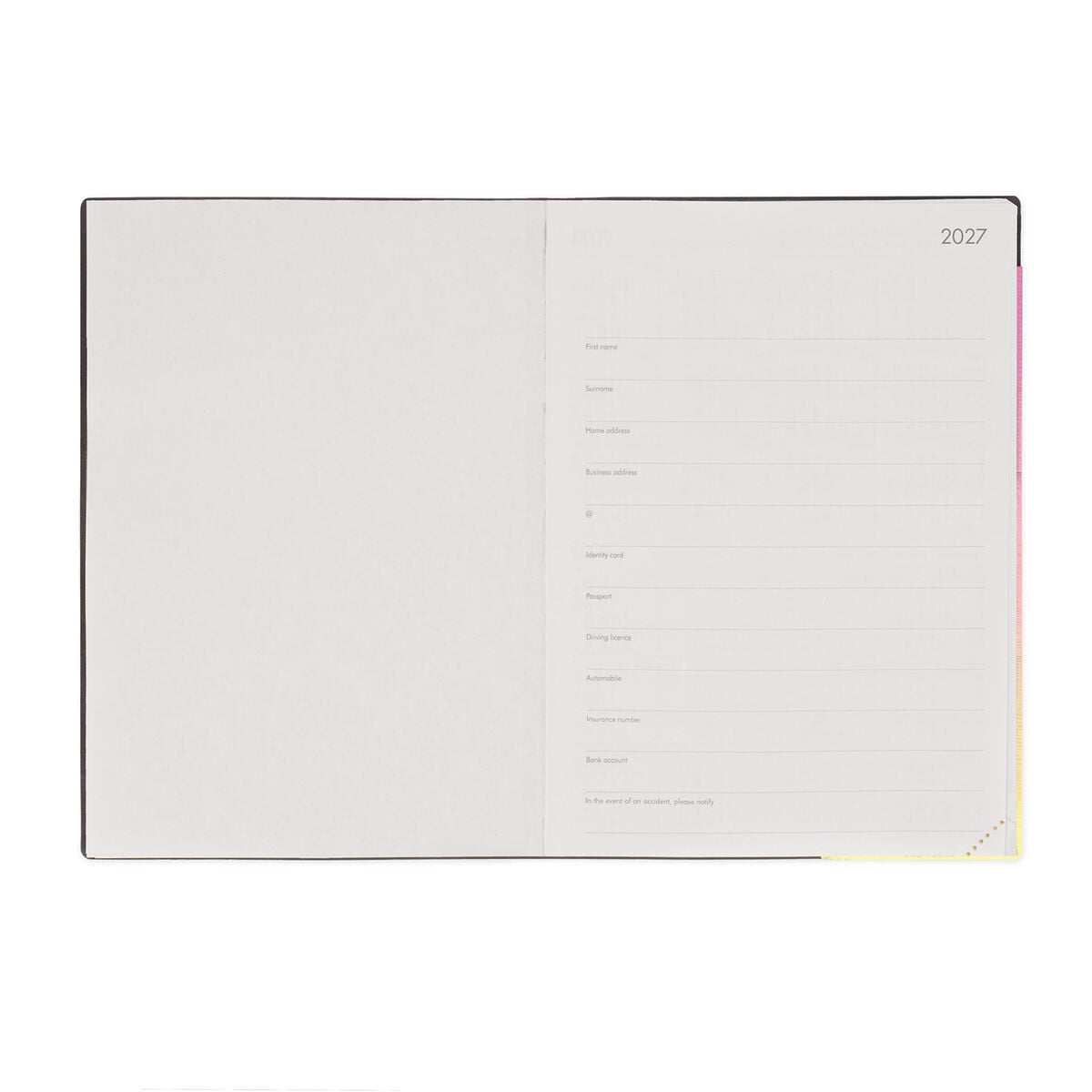 Legami - Agenda Diaria Grande de 12 Meses 2027 - Sunrise Lover