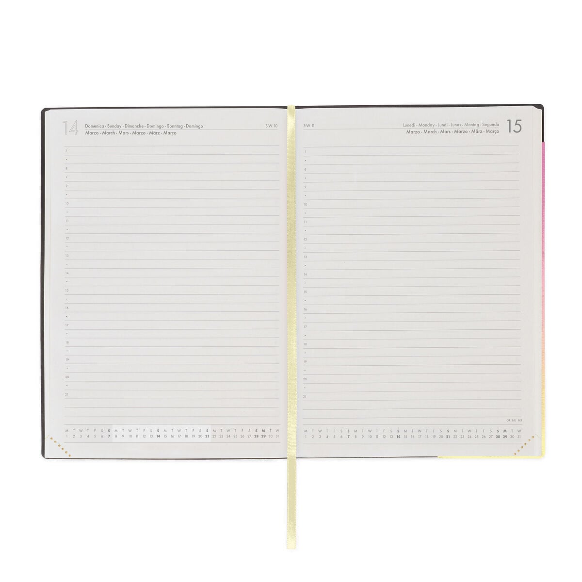 Legami - Agenda Diaria Grande de 12 Meses 2027 - Sunrise Lover