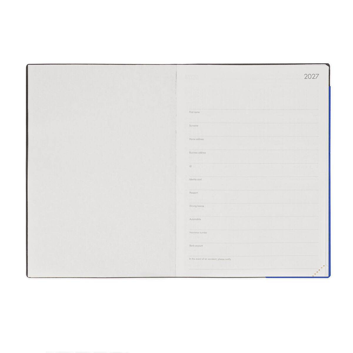 Legami - Agenda Diaria Grande de 12 Meses 2027 - Eclectic Blue