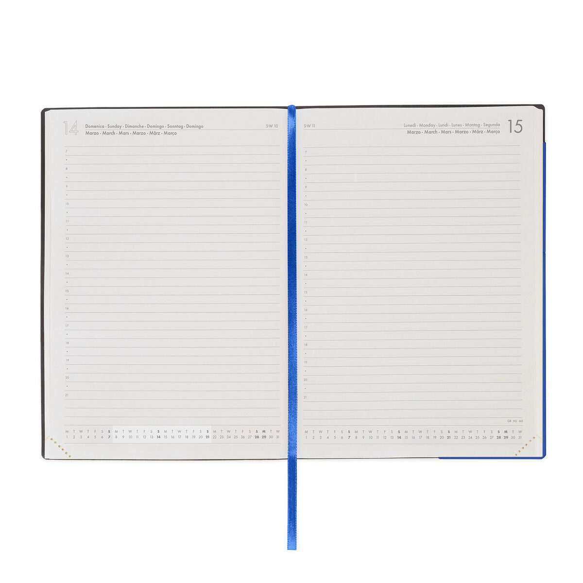 Legami - Agenda Diaria Grande de 12 Meses 2027 - Eclectic Blue
