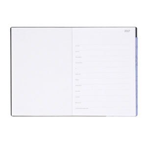 Legami - Agenda Semanal y Diaria Grande de 12 Meses 2027 - Cosmic Lilac