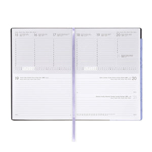 Legami - Agenda Semanal y Diaria Grande de 12 Meses 2027 - Cosmic Lilac