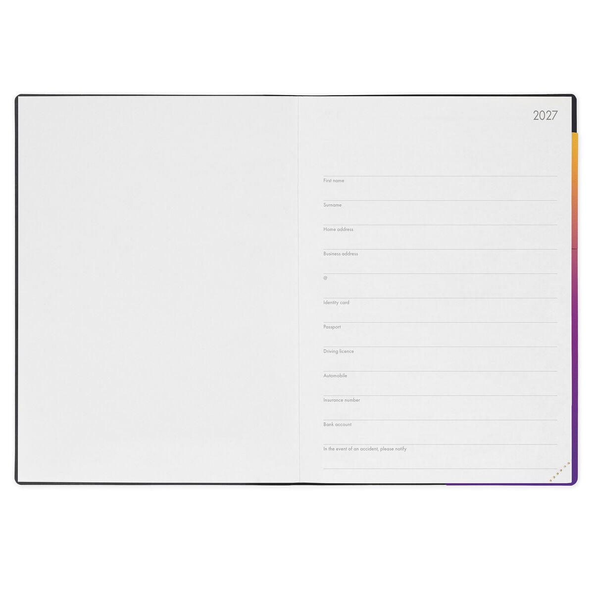 Legami – Agenda Semanal Maxi de 12 Meses 2027 – Sunset Vibes