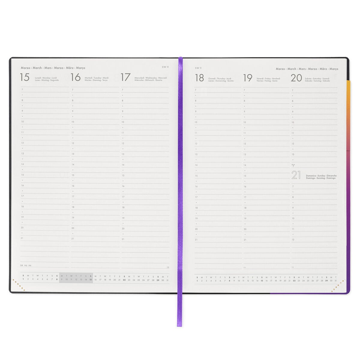 Legami – Agenda Semanal Maxi de 12 Meses 2027 – Sunset Vibes