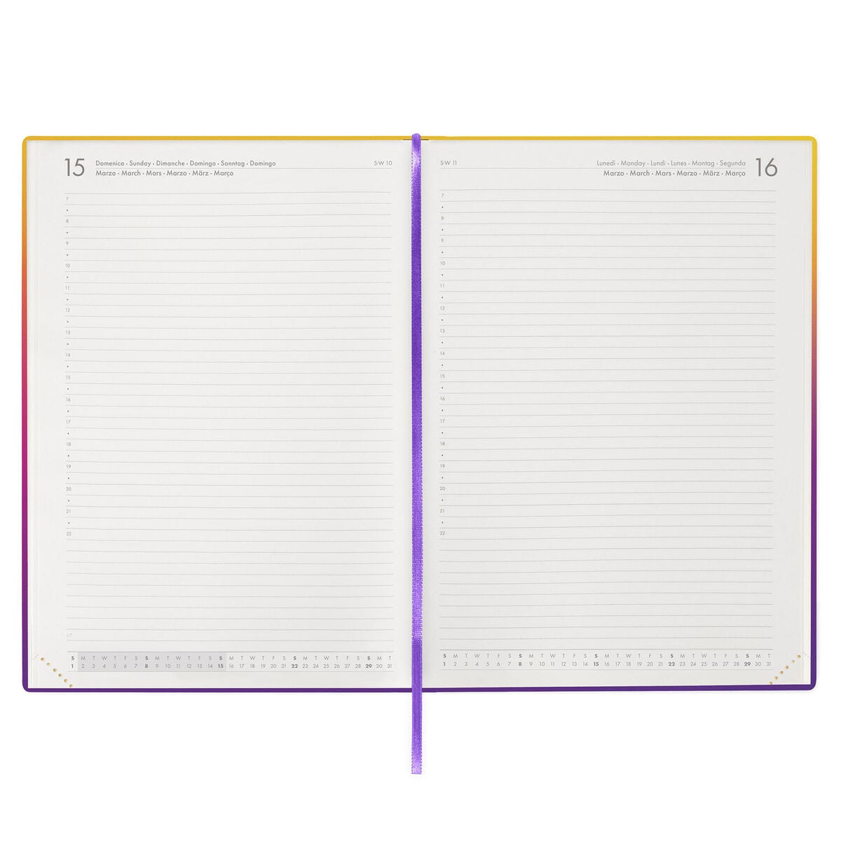 Legami - Agenda Diaria Maxi 13 Meses 2027 - Sunset Vibes
