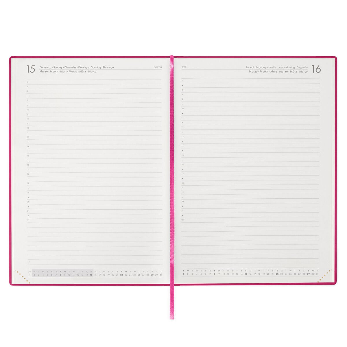 Legami - Agenda Diaria Maxi 13 Meses 2027 - Raspberry Jam
