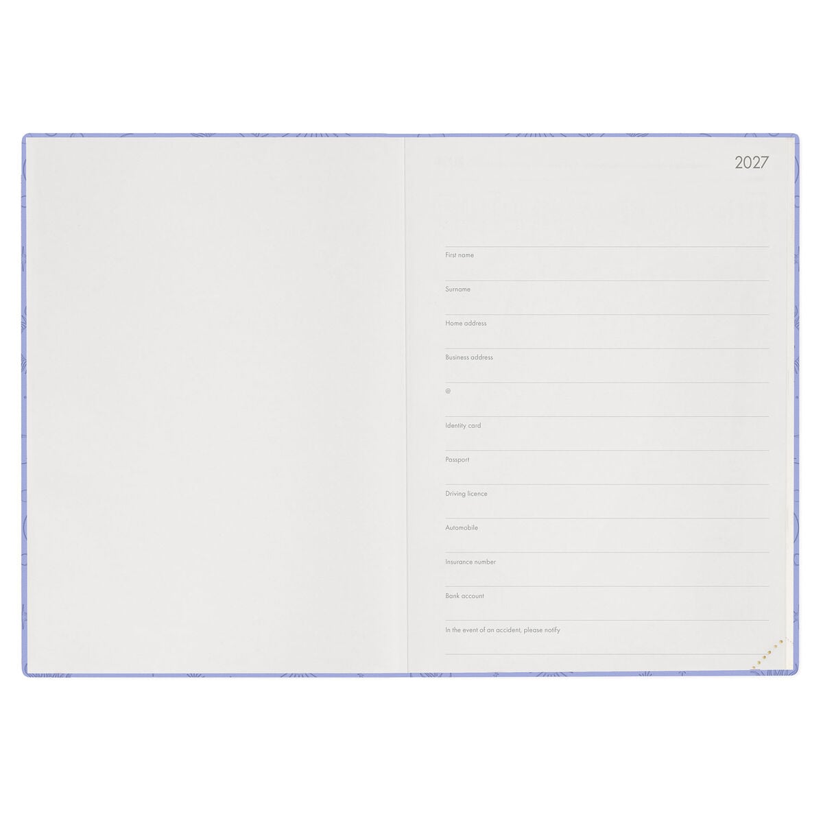 Legami - Agenda Diaria Maxi de 13 Meses 2027 - Cosmic Lilac