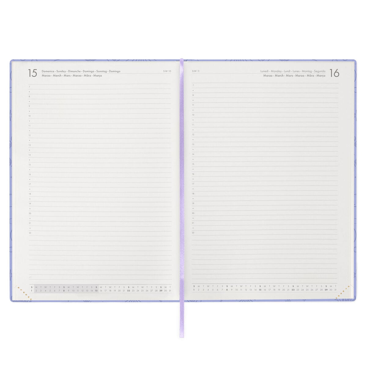 Legami - Agenda Diaria Maxi de 13 Meses 2027 - Cosmic Lilac