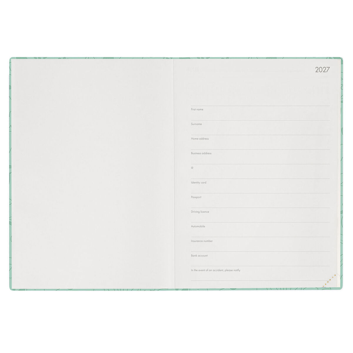 Legami - Agenda Diaria Maxi de 13 Meses 2027 - Botanic Garden