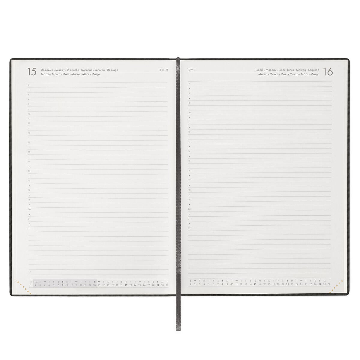 Legami - Agenda Diaria Maxi de 13 Meses 2027 - Black Suit