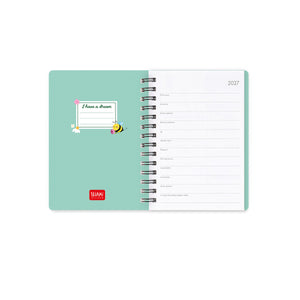 Legami - Agenda semanal de 12 meses - Pequeña, de espiral, 2027 - Abeja