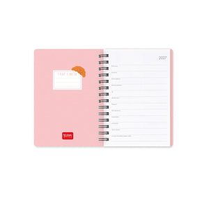Legami - Agenda semanal de 12 meses - espiral pequeña 2027 - Croissant