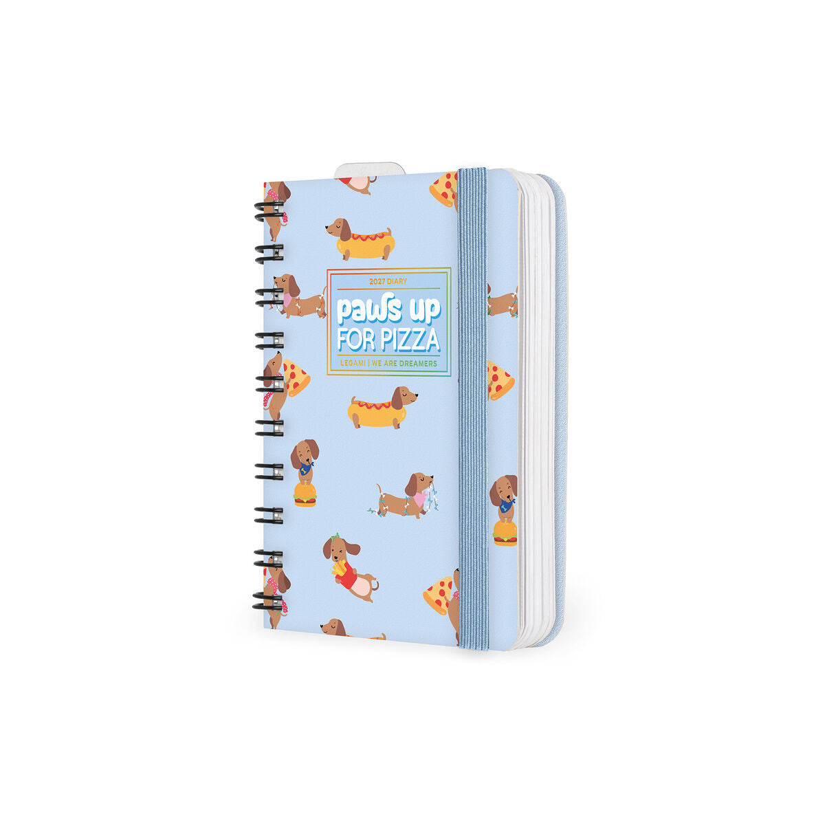Legami - Agenda Diaria Pequeña con Espiral 12 Meses 2027 - Dachsund