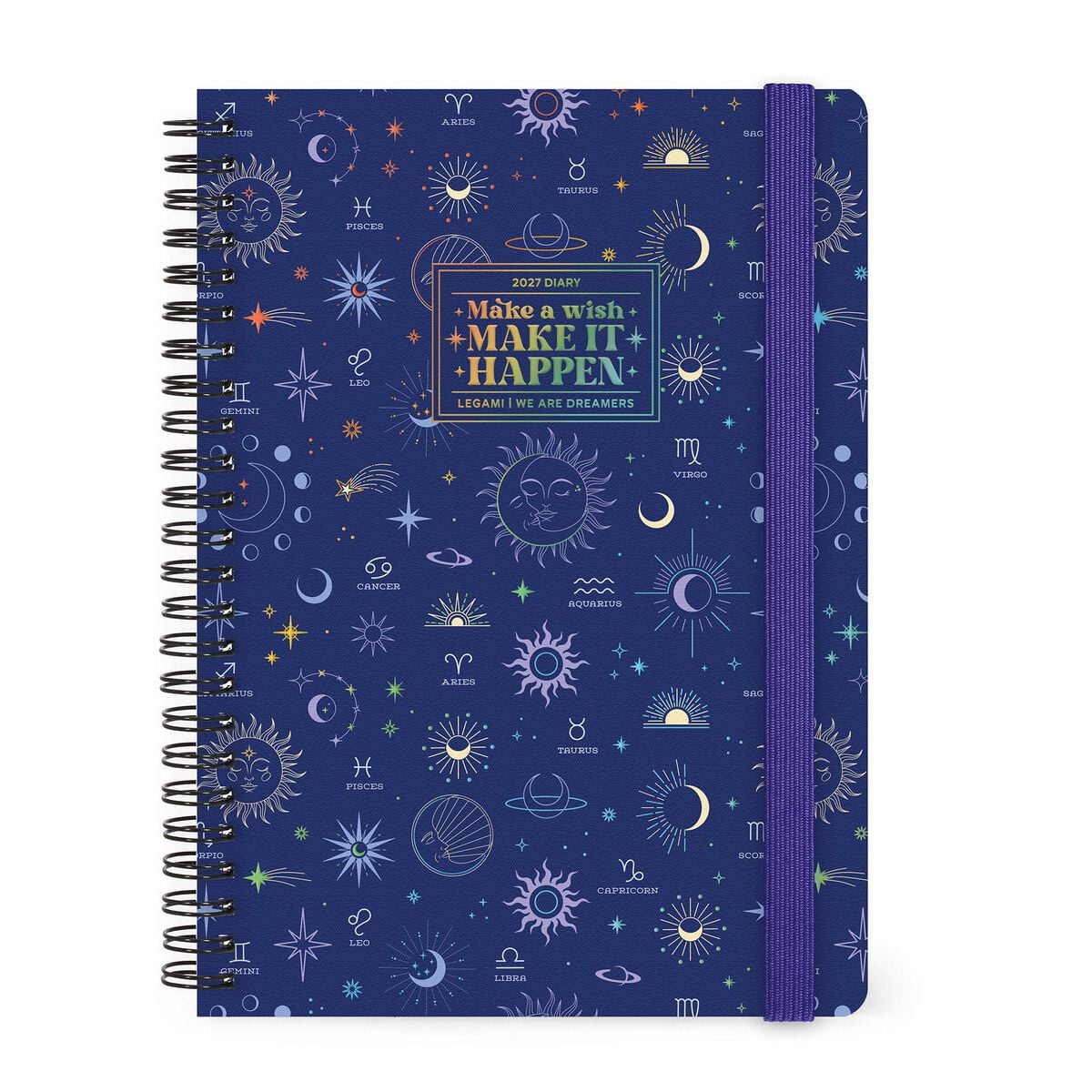 Legami - Agenda Semanal Grande con Espiral de 12 Meses 2027 - Celestial