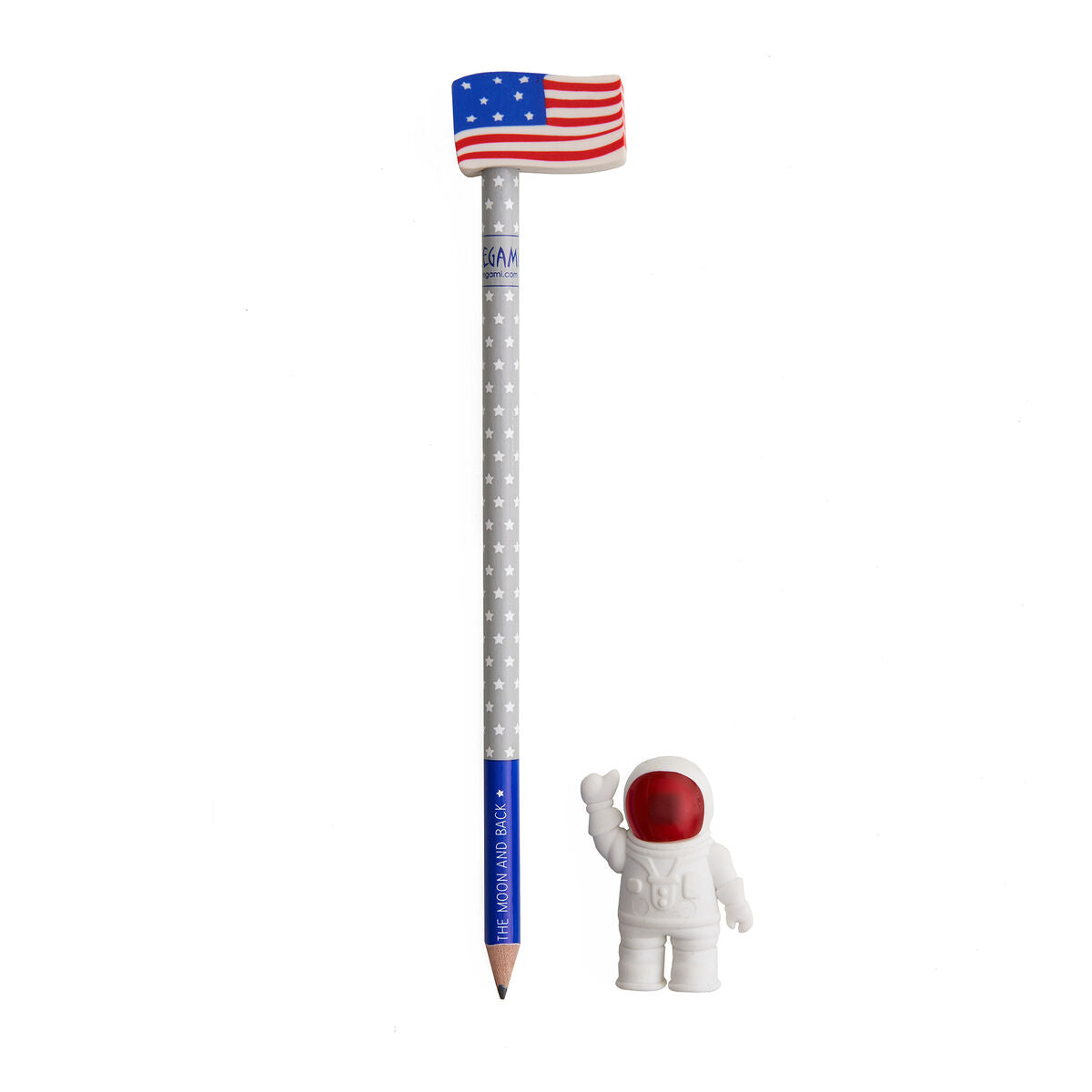 Legami - Set de 2 gomas de borrar y 1 lápiz - To the Moon and Back