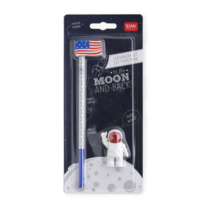 Legami - Set de 2 gomas de borrar y 1 lápiz - To the Moon and Back