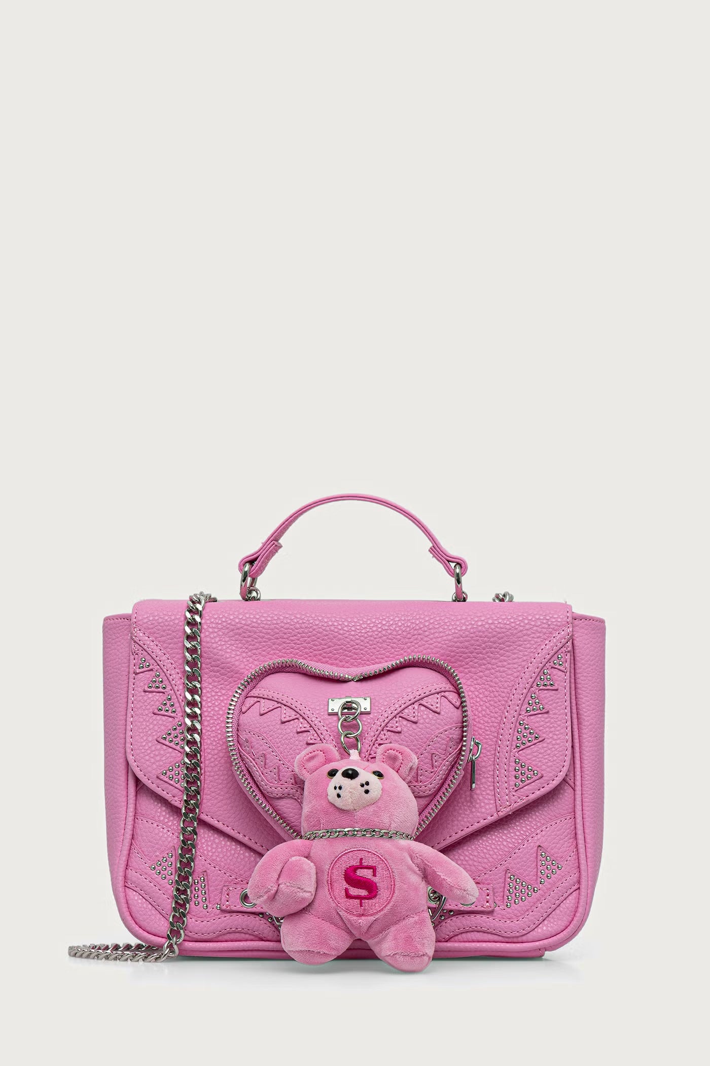 Sprayground - Bolso bandolera para mujer de cuero sintético BABY BEAR BADDIE Rosa 910B9571NSZ