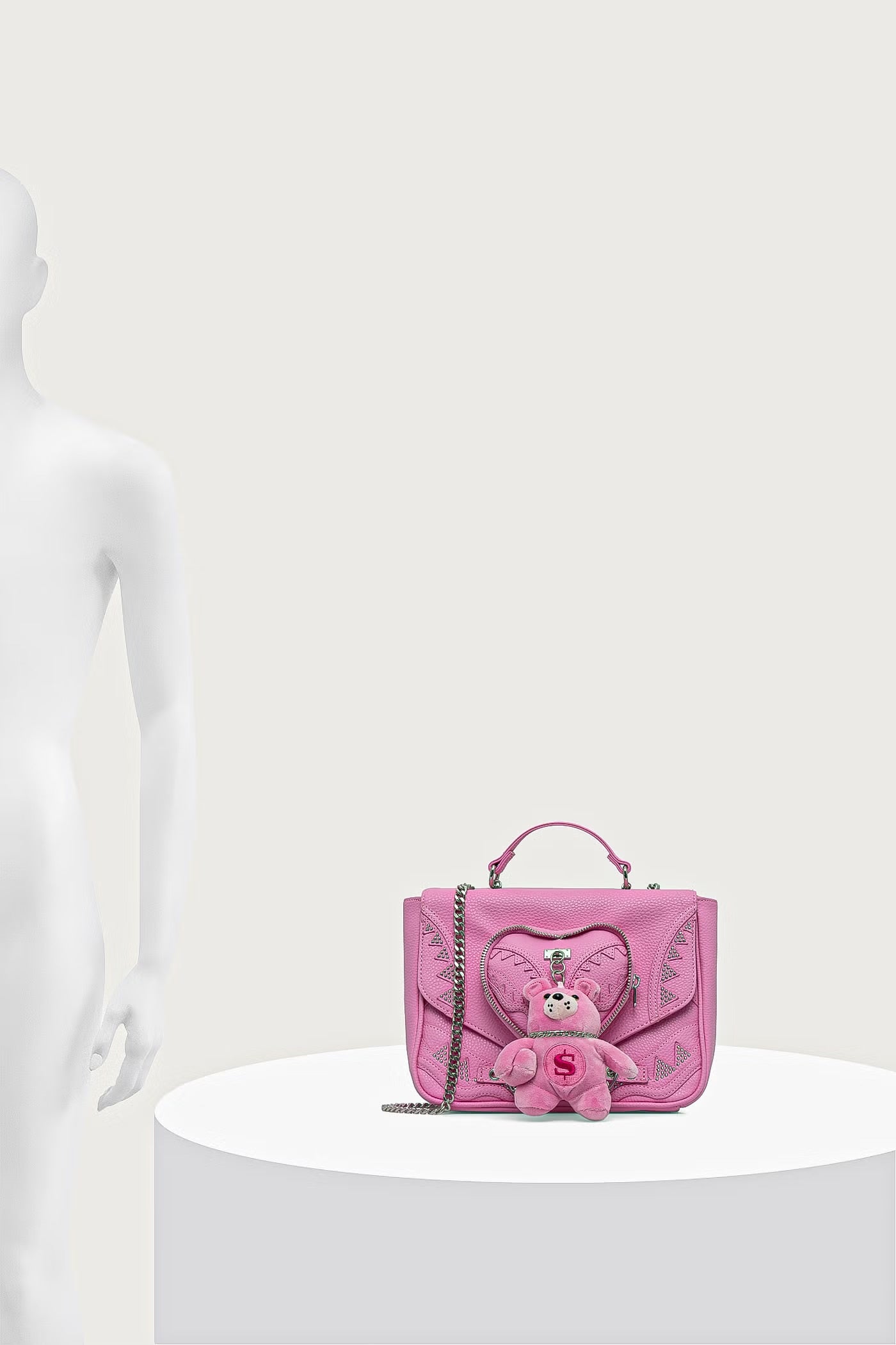 Sprayground - Bolso bandolera para mujer de cuero sintético BABY BEAR BADDIE Rosa 910B9571NSZ