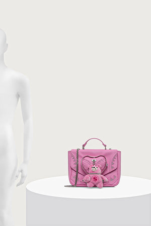 Sprayground - Bolso bandolera para mujer de cuero sintético BABY BEAR BADDIE Rosa 910B9571NSZ