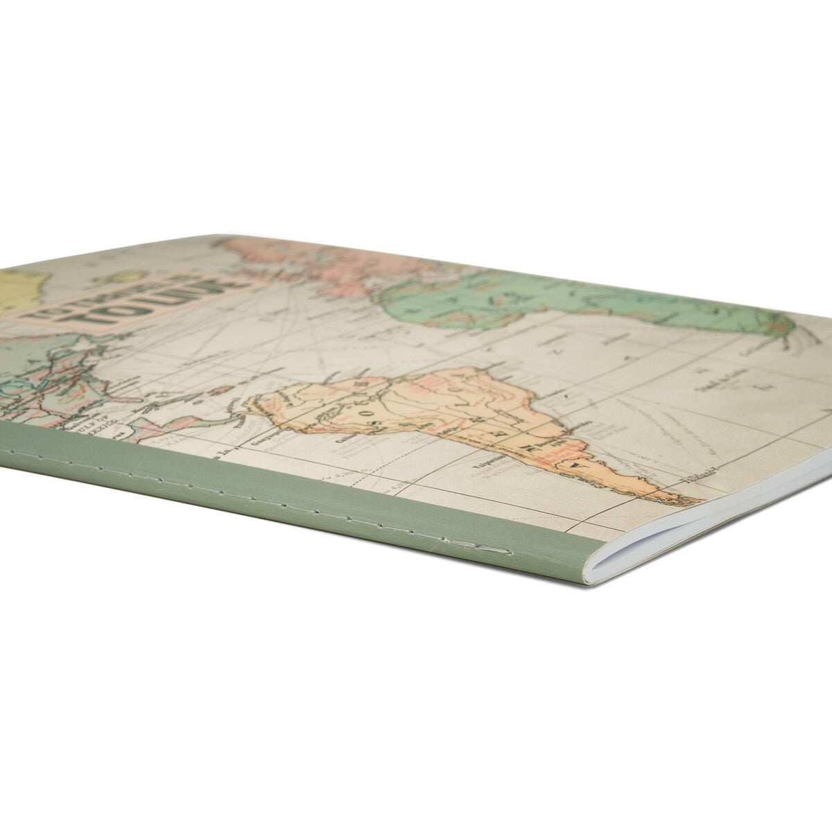 Cuaderno rayado Legami A5 con tapa dura ilustrada - Mapa de viaje