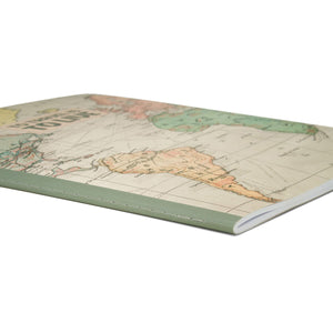 Cuaderno rayado Legami A5 con tapa dura ilustrada - Mapa de viaje