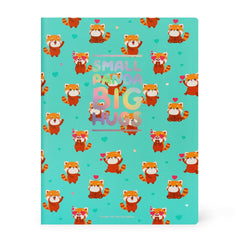 Legami - Cuaderno de tapa dura ilustrada con renglones B5 - Panda rojo