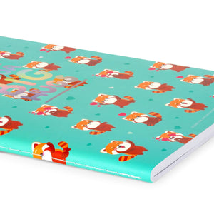 Legami - Cuaderno de tapa dura ilustrada con renglones B5 - Panda rojo