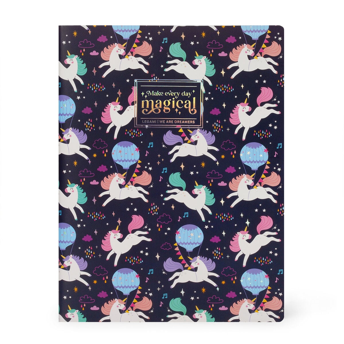 Legami - Cuaderno B5 rayado con tapa dura ilustrada - Unicornio