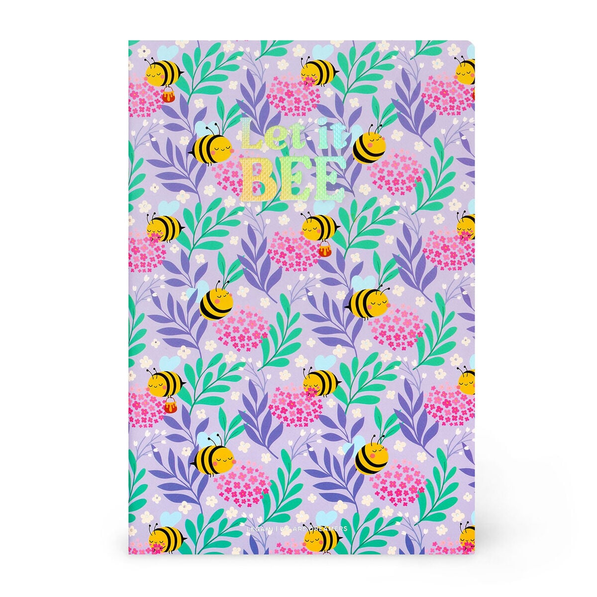 Cuaderno Legami B5 a Rayas con Cubierta Rígida Ilustrada - Abeja