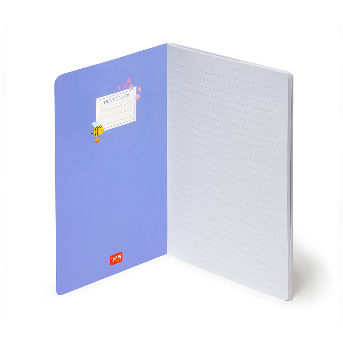 Cuaderno Legami B5 a Rayas con Cubierta Rígida Ilustrada - Abeja