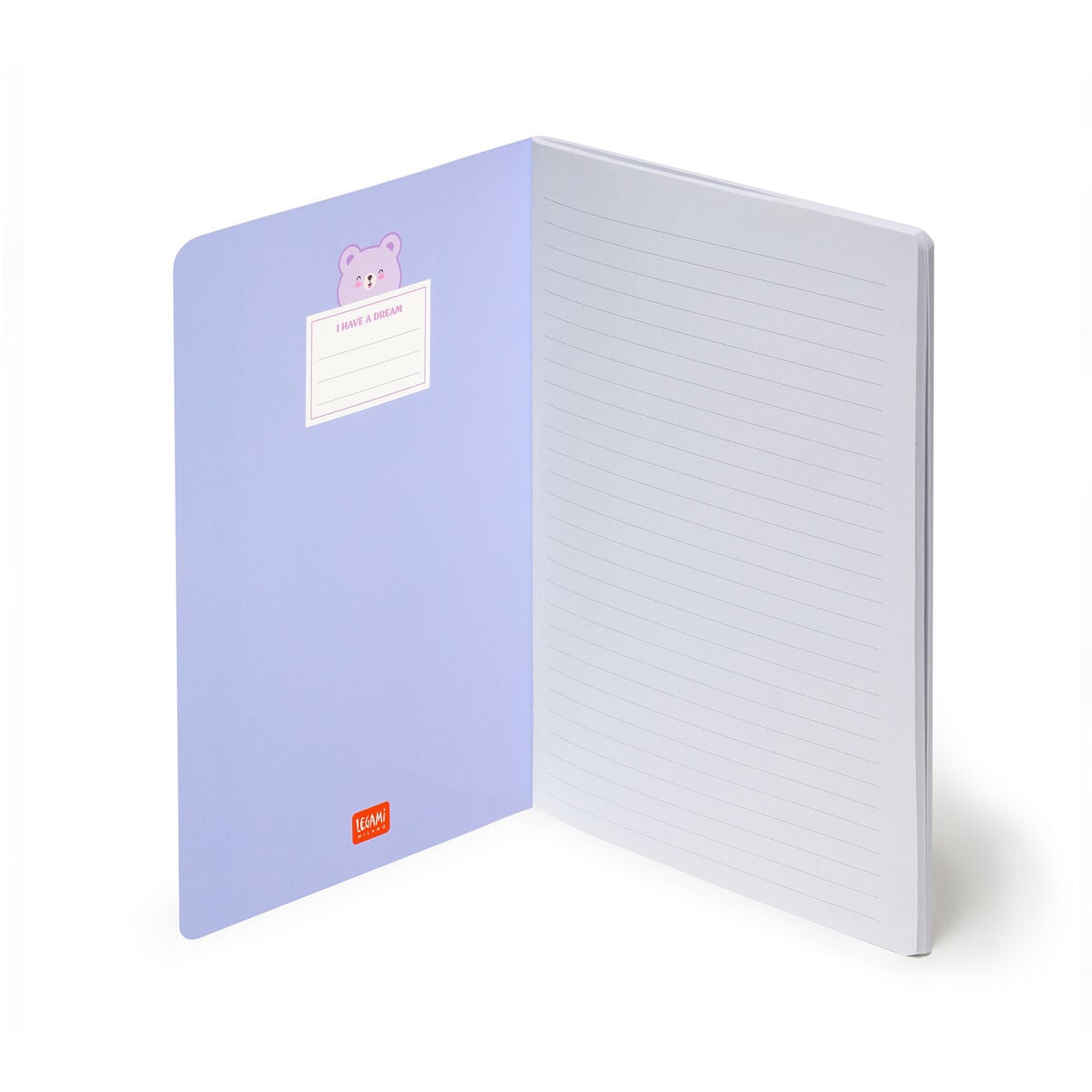 Legami - Cuaderno B5 rayado con tapa dura ilustrada - Osito de peluche