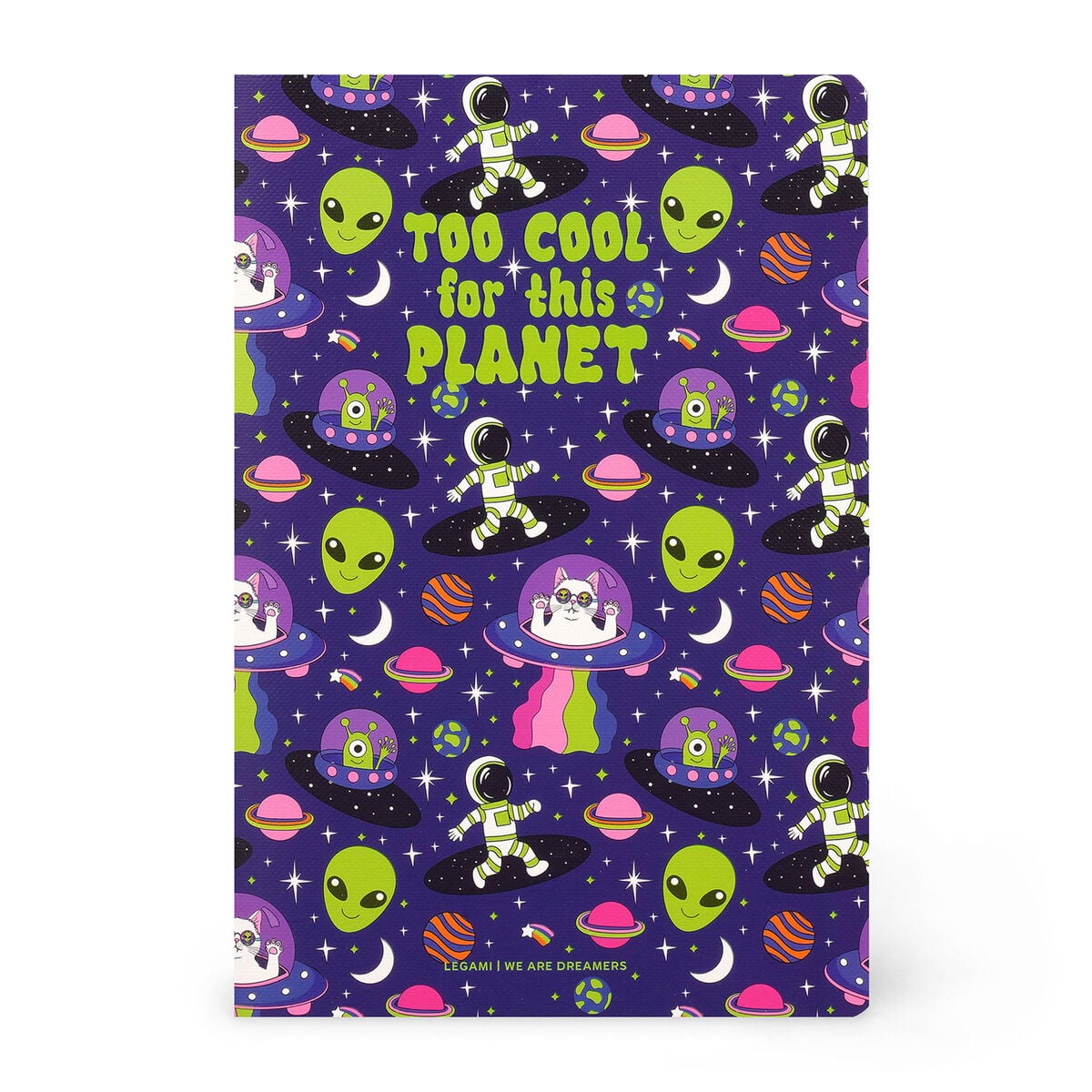 Legami - Cuaderno B5 rayado con tapa dura ilustrada - Espacio