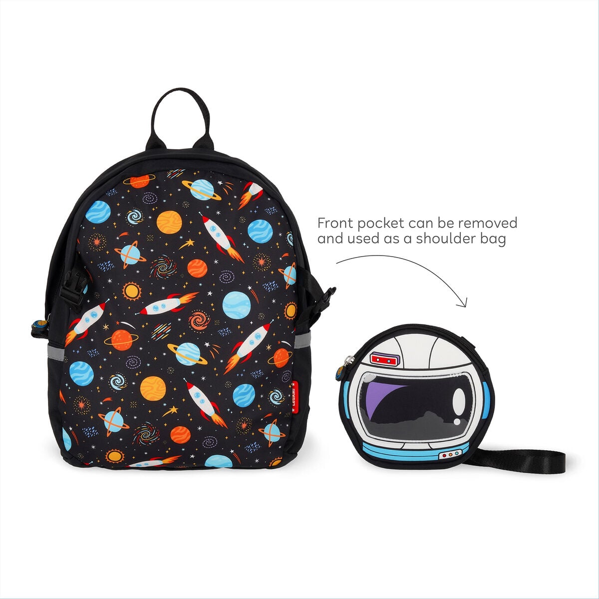 Legami - 2-in-1 Mochila espacial con Removable Front Pocket - ¡Muy linda!