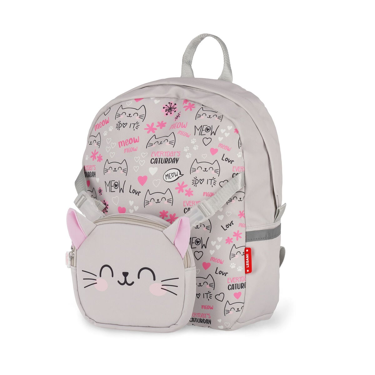 Legami - Mochila 2 en 1 Kitty con bolsillo frontal extraíble - ¡Súper mona!