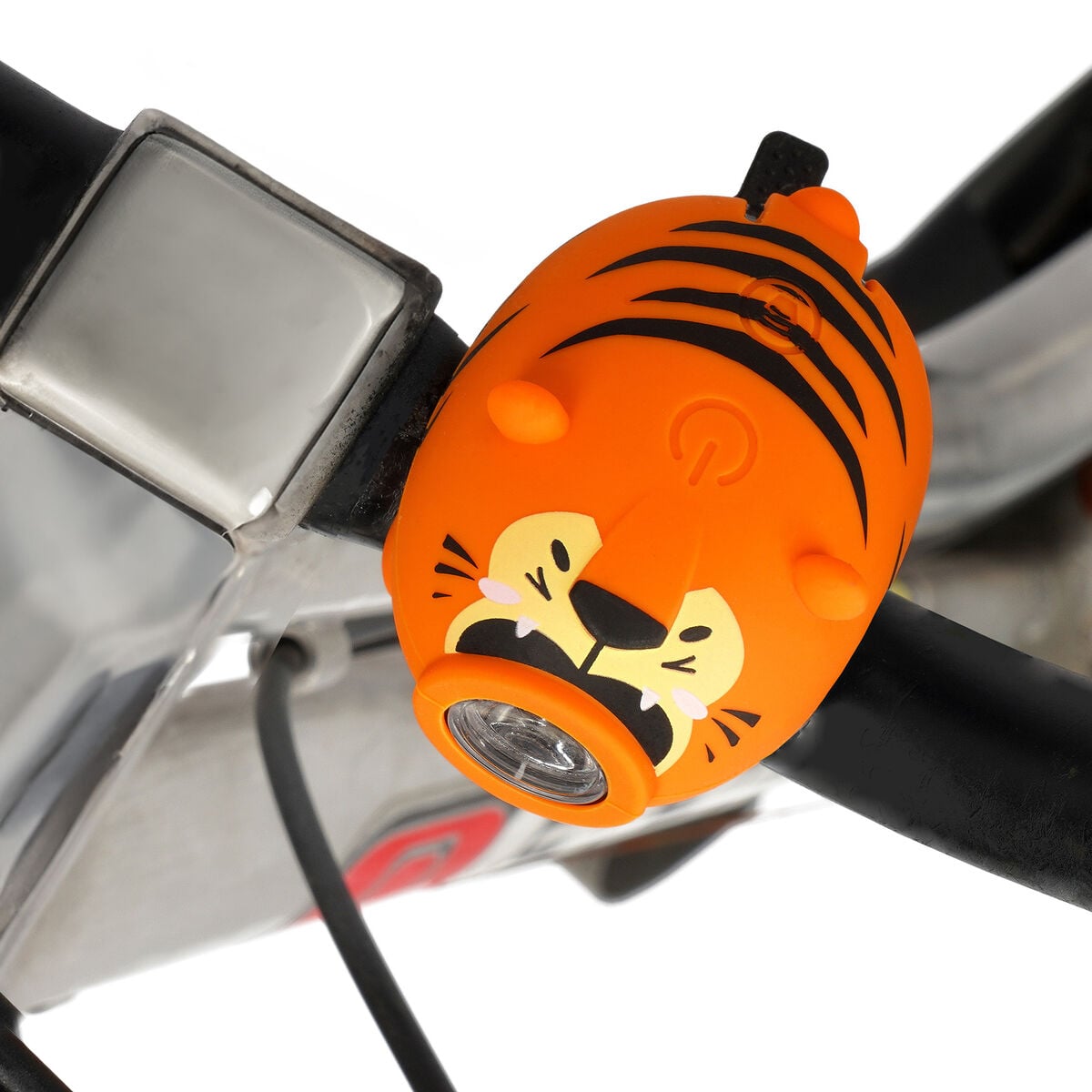 Legami - Luz delantera recargable para bicicleta con bocina - Tiger - Luz delantera para bicicleta con bocina