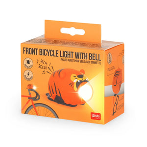 Legami - Luz delantera recargable para bicicleta con bocina - Tiger - Luz delantera para bicicleta con bocina