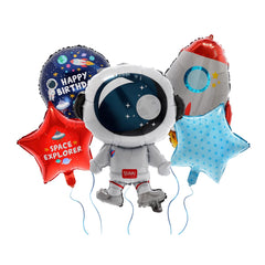 Legami - Set de 5 globos de cumpleaños con temática espacial - ¡Vamos de fiesta!