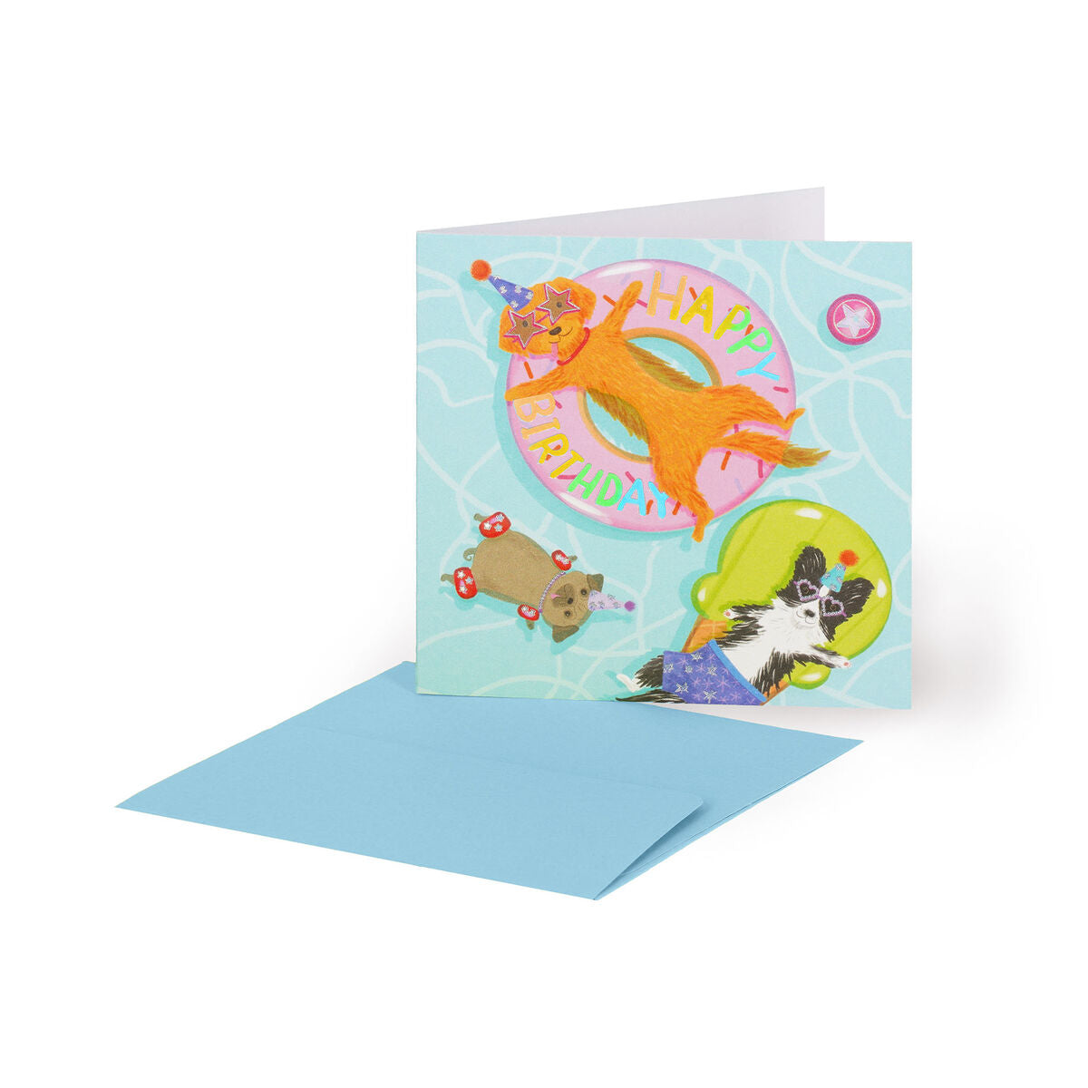Legami - Tarjeta de cumpleaños - Pequeña - Tarjeta de felicitación pequeña - Pool Dogs