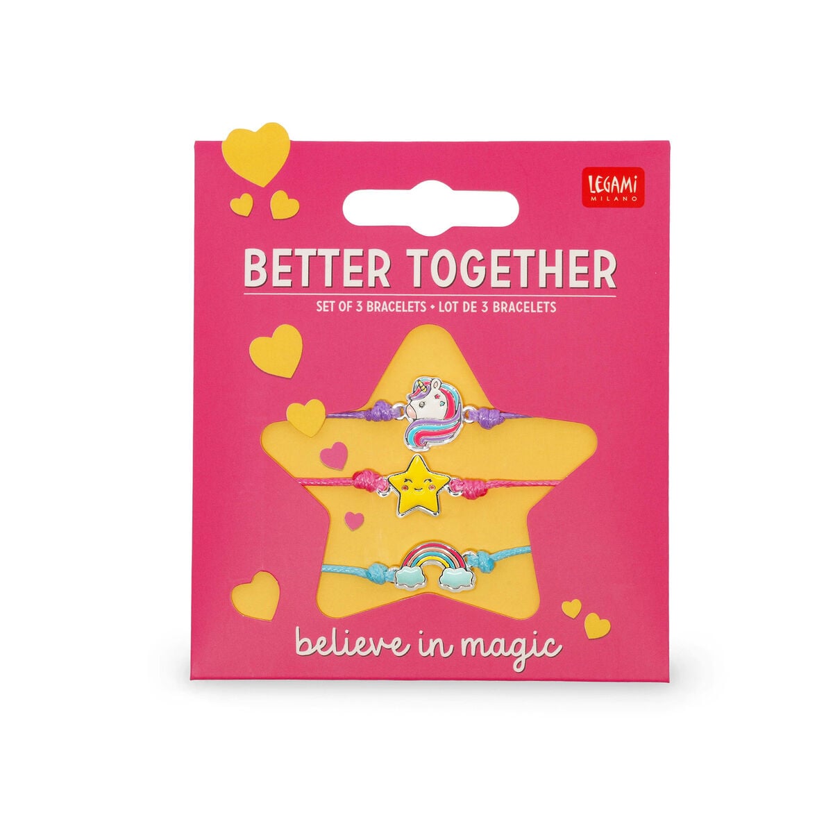 Legami - Juego de 3 pulseras - Unicornio