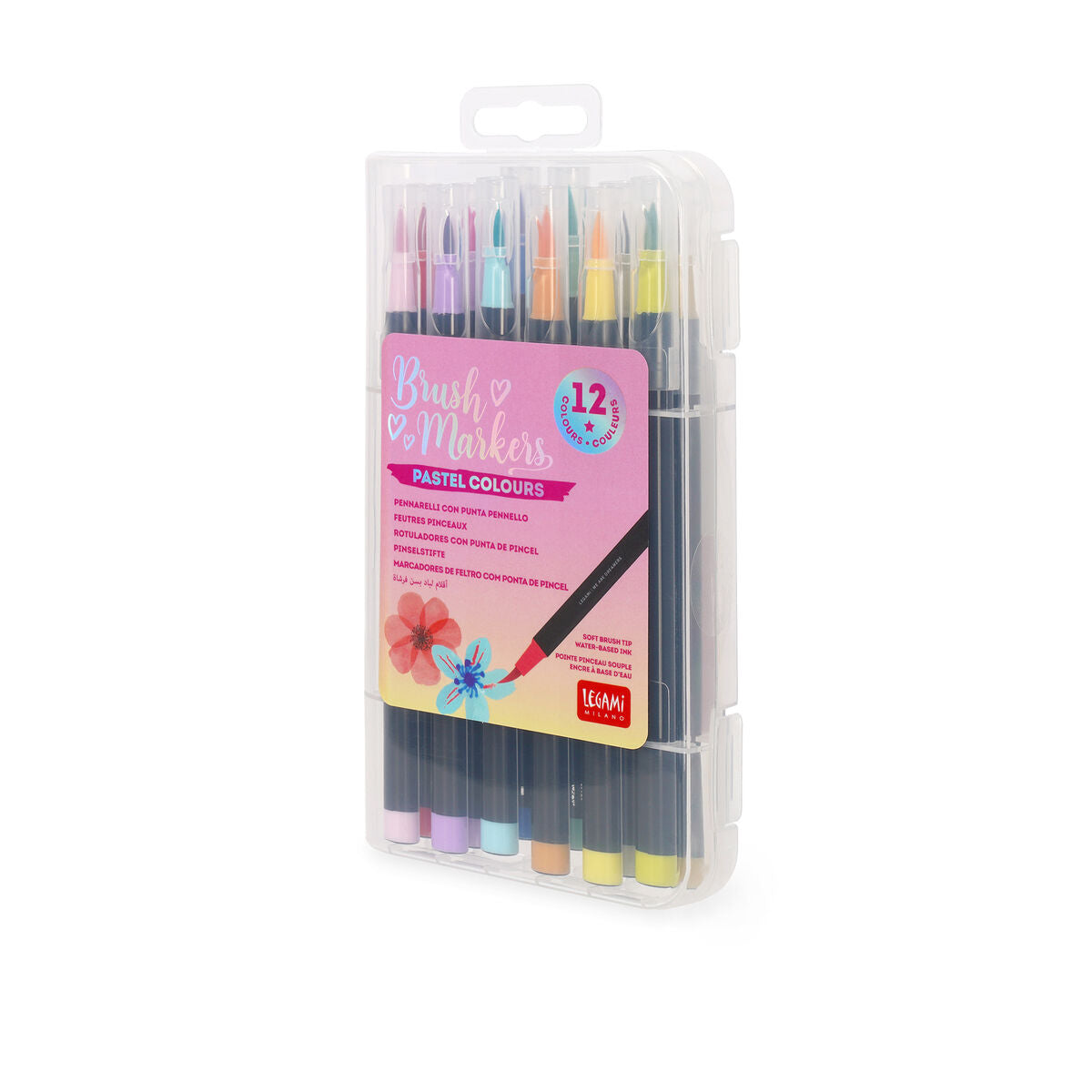 Legami - Set de 12 Brush Markers en Colores Pastel - Brush Markers