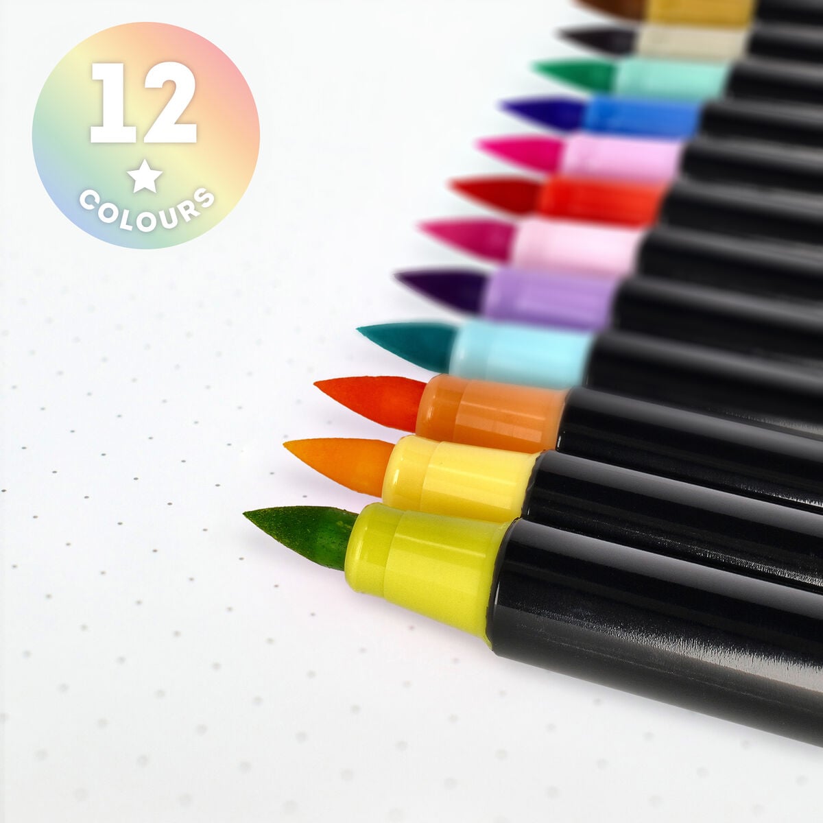 Legami - Set de 12 Brush Markers en Colores Pastel - Brush Markers
