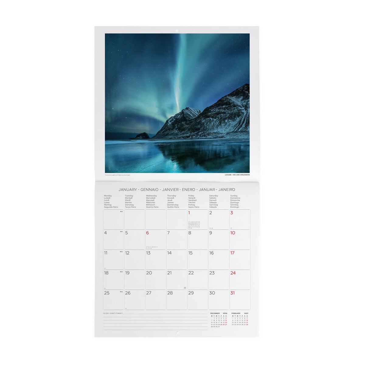 Legami - Calendario de pared Planeta Tierra 2027 - 30 x 29 cm