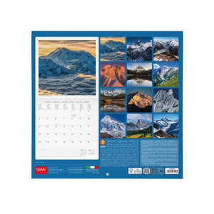 Legami - Calendario de Pared 2027 Montañas - 30 x 29 cm