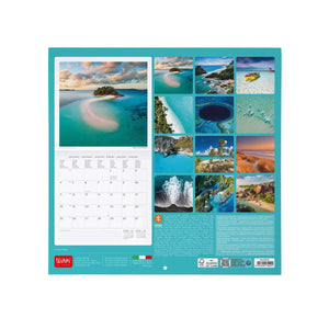 Legami - Calendario de Pared Vitamin Sea 2027 - 30 x 29 cm