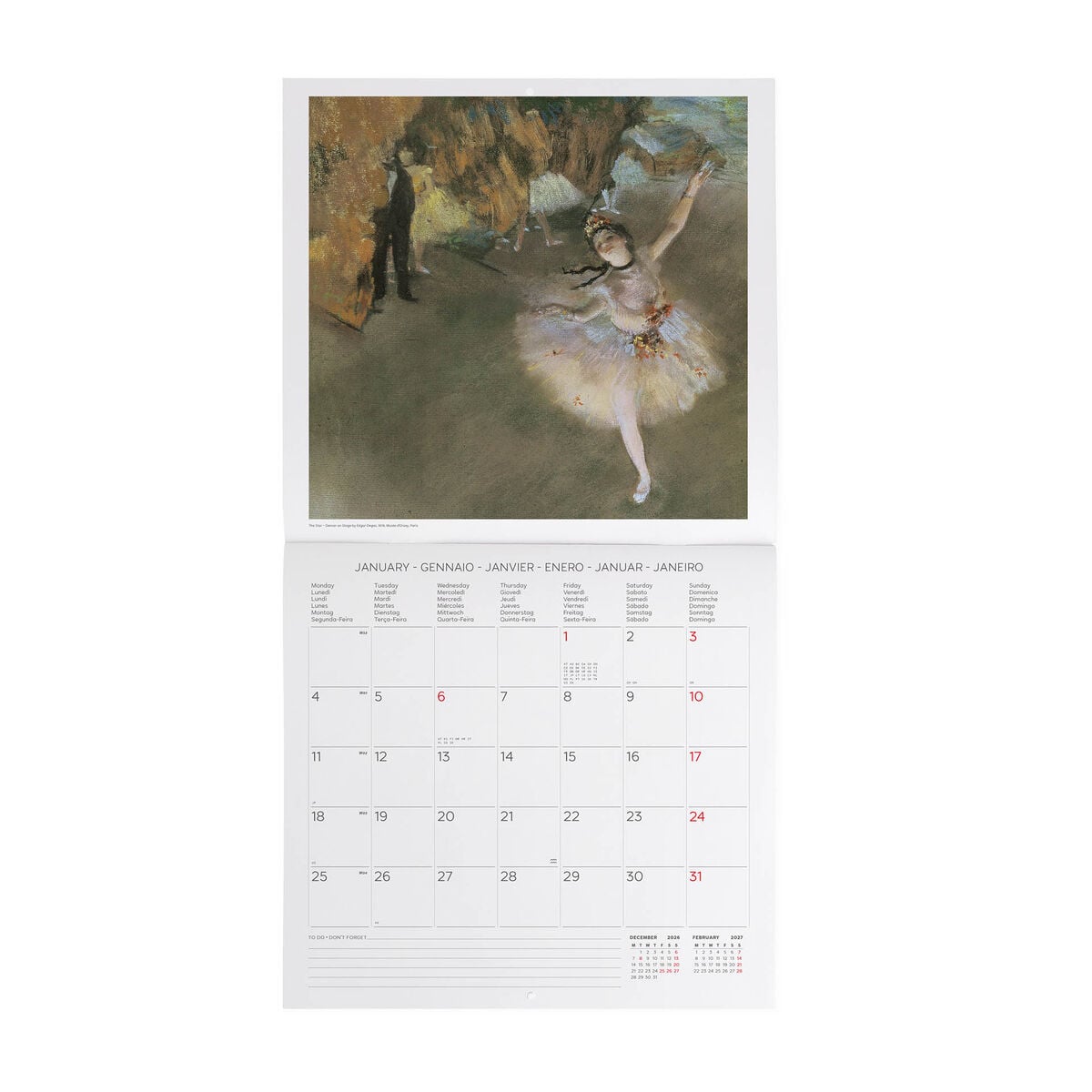 Legami - Calendario de pared Impresionistas 2027 - 30 x 29 cm