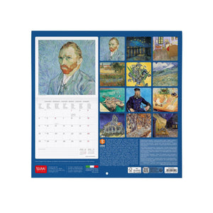 Legami - Calendario de Pared 2027 Vincent Van Gogh - 30 x 29 cm