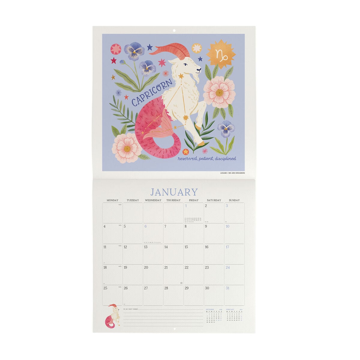 Calendario de pared Legami - Written in Stars 2027 - 30 x 29 cm